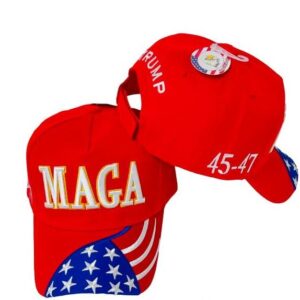 Red MAGA w/ Flag Hat