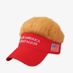 MAGA Sun Visor w/Trump Hair