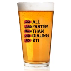 Faster Than 911 Pint Glass